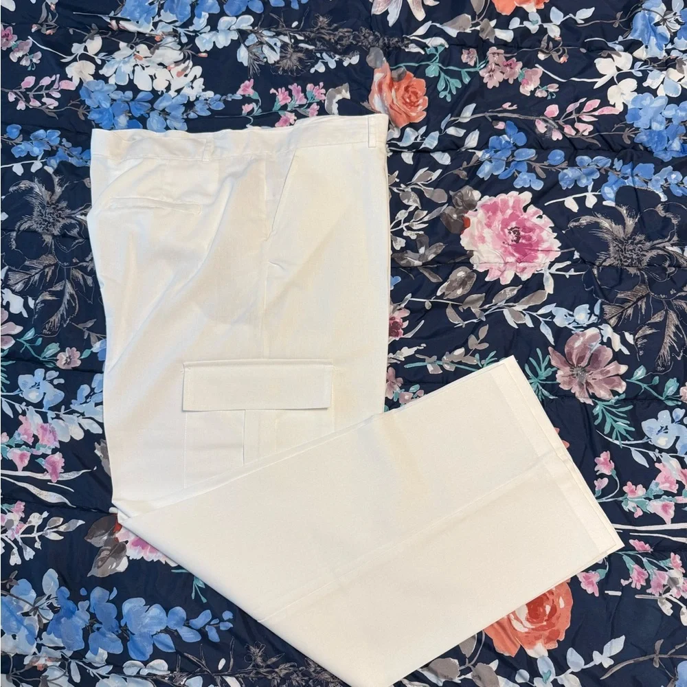 Men's Linen Pants Trousers Summer Pants Multi Pocket Mens Size 3XL - Picture 2 of 2